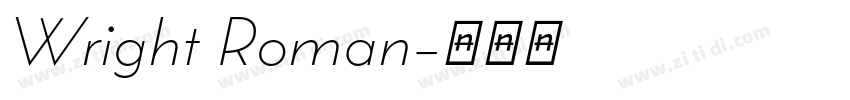 Wright Roman字体转换